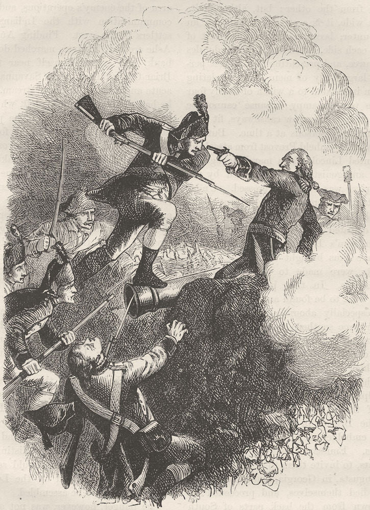 NEW YORK. The assault on Stony Point c1880 old antique vintage print picture